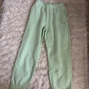 Hollister Green Jogger Sweatpants with Elastic Waistband